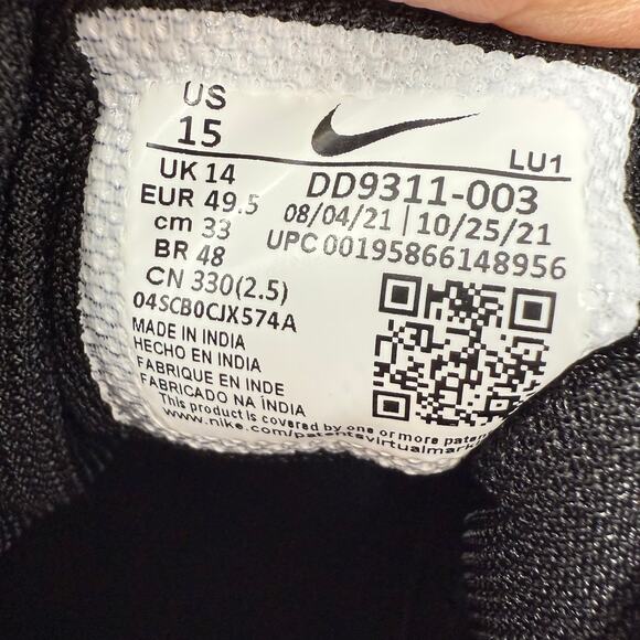 Nike Fly By Mid3 Shoes Men's 15 Black White Lightweight Traction Basketball EUC - Picture 12 of 12